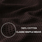 Homaxy 100% Cotton Waffle Weave Kitchen Dish Towels, Ultra Soft Absorbent Quick Drying Cleaning Towel, 13 x 28 Inches, 4-Pack, Dark Brown