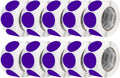 Perco Purple 3-Inch Perforated Circle Dot Sticker Labels — 10 Rolls, 5,000 Round Stickers — with Permanent Adhesive for Moving Boxes, Sale Signage, Displays, Status Messaging—Made in USA