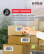 enKo 4" x 3" Labels for Zebra Desktop Printers (3 Rolls, 1,500 Labels) - Direct Thermal Address Mailing Shipping Barcode FBA Stickers FNSKU Label for Zebra and Eltron (Perforated)