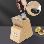 Kuisine Kitchen Knife Set,High Carbon Stainless Steel Ultra Sharp Blade Ergonomic Handle,Knife Set with Block Built-in Sharpener(15PCS,Black)