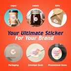 100 Custom Vinyl Stickers - Upload Your own Image, Text, Design, Logo - Personalized Logo Labels for Handmade, Packaging, Bottle, Jars, Candle, Brand Stickers (Watercolor, 1.5x1.5)