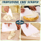 Teenitor 7 Pcs Cake Scraper, Bench Scraper Dough Scraper Cake Smoother Bowl Scraper Cake Cutter Cake Decorating Kit
