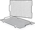 HULISEN Cooling Rack 2 Pack - 16" x 10", Nonstick Baking Rack with Handle fits Half Sheet Pan, Cookie Cooling Racks for Baking and Cooking, Wire Smoker Racks for Grilling, Oven Safe