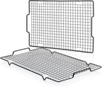 HULISEN Cooling Rack 2 Pack - 16" x 10", Nonstick Baking Rack with Handle fits Half Sheet Pan, Cookie Cooling Racks for Baking and Cooking, Wire Smoker Racks for Grilling, Oven Safe