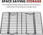 ShellKingdom Cooling Racks, Stainless Steel Non-Stick Baking Racks And Oven Safe Wire Cool Racks for Cookies, Cakes and Baking, 2-Tier, Foldable