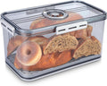 Airtight Bread Box for Kitchen Countertop,Plastic Bread Container,Bread Storage,Breadbox,Bread Storage for Homemade Bread,Fresh Bread Storage Container,Clear Bread Boxes,Bread Containers Storage