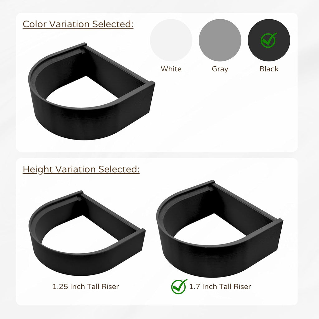 Drip Tray Mug/Cup Riser Made for the Keurig to Reduce Splashes - Riser Only (Black, K-Mini 1.7 inches Tall)