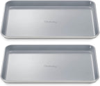 Caraway Non-Stick Ceramic Medium Baking Sheet - Naturally Slick Ceramic Coating - Non-Toxic, PTFE & PFOA Free - Perfect for Baking, Roasting, and More - Medium (15" x 10") - Gray