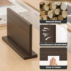 Extra Large Magnetic Knife Holder, Double-Sided Magnetic Knife Block Universal Multi-function Display Rack for Kitchen Counter (Dark Gray)