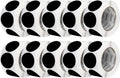 Perco Black 3-Inch Perforated Circle Dot Sticker Labels — 10 Rolls, 5,000 Round Stickers — with Permanent Adhesive for Moving Boxes, Sale Signage, Displays, Status Messaging—Made in USA