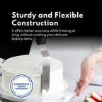 New Star Foodservice 38132 Angled Icing Spatula, 14-Inch Blade, 19-Inch Overall, Silver