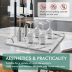 Stone Drying Mat For Kitchen Counter Superb Absorbent Diatomaceous Earth Mats with Non-Slip Feet Quick Dry Stone Dish Drying Pad Dish Pad Multi-Purpose(Marble-LightGray, 15.7" x 11.8")