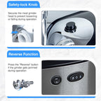 Electric Meat Grinders for Home Use, 3000W Max Sausage Stuffer Machine Kitchen Meat Grinder Heavy Duty With 3 Grinding Plates, Sausage Maker Tubes & Kubbe Kit Stainless Steel Food Grinder