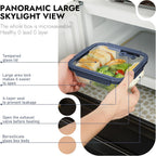 10-Pack Glass Food Storage Containers with Tempered Lids – Borosilicate, Airtight, Oven-Safe (-4°F~950°F), BPA-Free, 4.4 & 1.6 Cup, Leak-Proof, Dishwasher Safe (Blue)