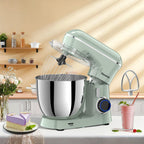 Stand Mixer, 6.5QT 10-Speed Tilt-Head Electric Stand Mixer, 3-In-1 Kitchen Mixer with Bowl, Dough Hook, Whisk and Beater, Food Mixer for Baking, Cake and Most Home Cooks, Green
