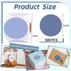 2 Inch Purple Gradient Round Thermal Label Printer Stickers - Self-Adhesive Direct Labels for DIY Logo Design, Name Tag (500 Labels/1 Roll)