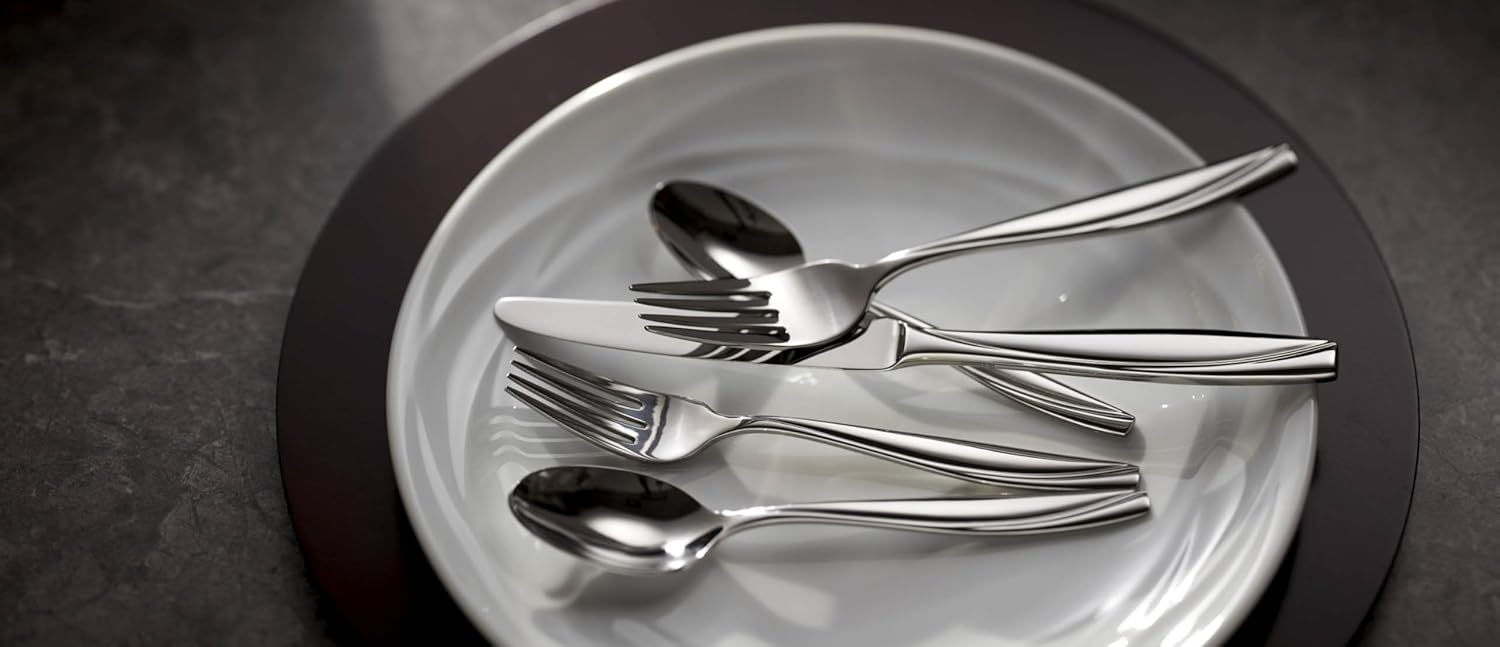 Oneida Camlynn Everyday Flatware Salad Forks, 0.20 LB, Metallic