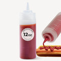 Restaurantware 12 Ounce Condiment Squeeze Bottle 1 With Lid Plastic Squeeze Bottle - Precison Dispensing Tip Flexible Clear Plastic Squeeze Bottle For Sauces For Sauces Spreads Or Condiments