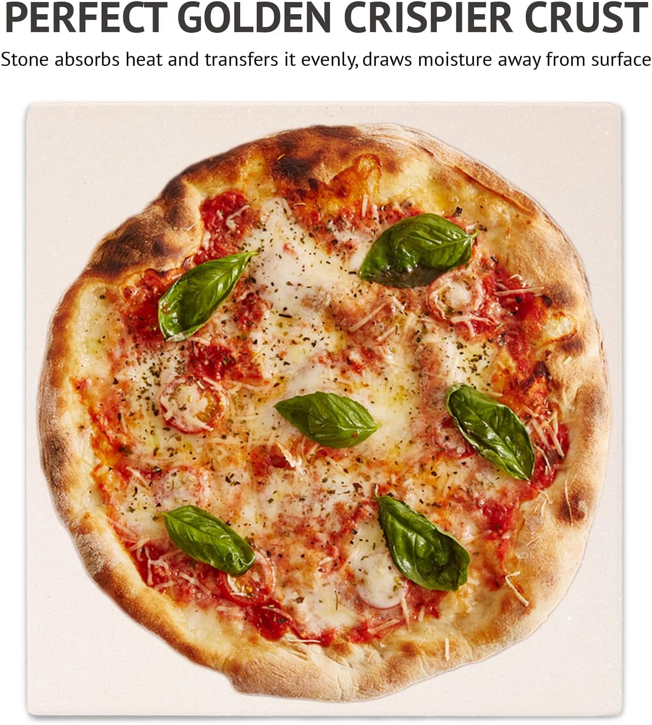 10”x10.4”x0.5” Pizza Stone for Toaster Oven | Rectangular Cordierite Grilling Stone Bread Baking Stone for Grill, Oven