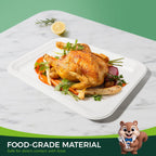 100 Pack 14 Inch Disposable Compostable Food Trays, Heavy-Duty White Paper Plates for Crawfish Boil, Lobster, Thanksgiving, Parties, Large Serving Platters