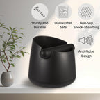 Knock Box Large Capacity Design Espresso Knock Box Shock-absorbent Knock Box Espresso with Removable Knock Bar and Non-Slip Base Espresso Accessories for Home/Office