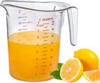 Amazing Abby - Melissa - 64-Ounce Plastic Measuring Pitcher (1-Pack), 8-Cup (2-Quart) Food-Grade Measuring Jug, Unbreakable, Stackable, Dishwasher-Safe, Great for Oil, Vinegar, Flour, and More