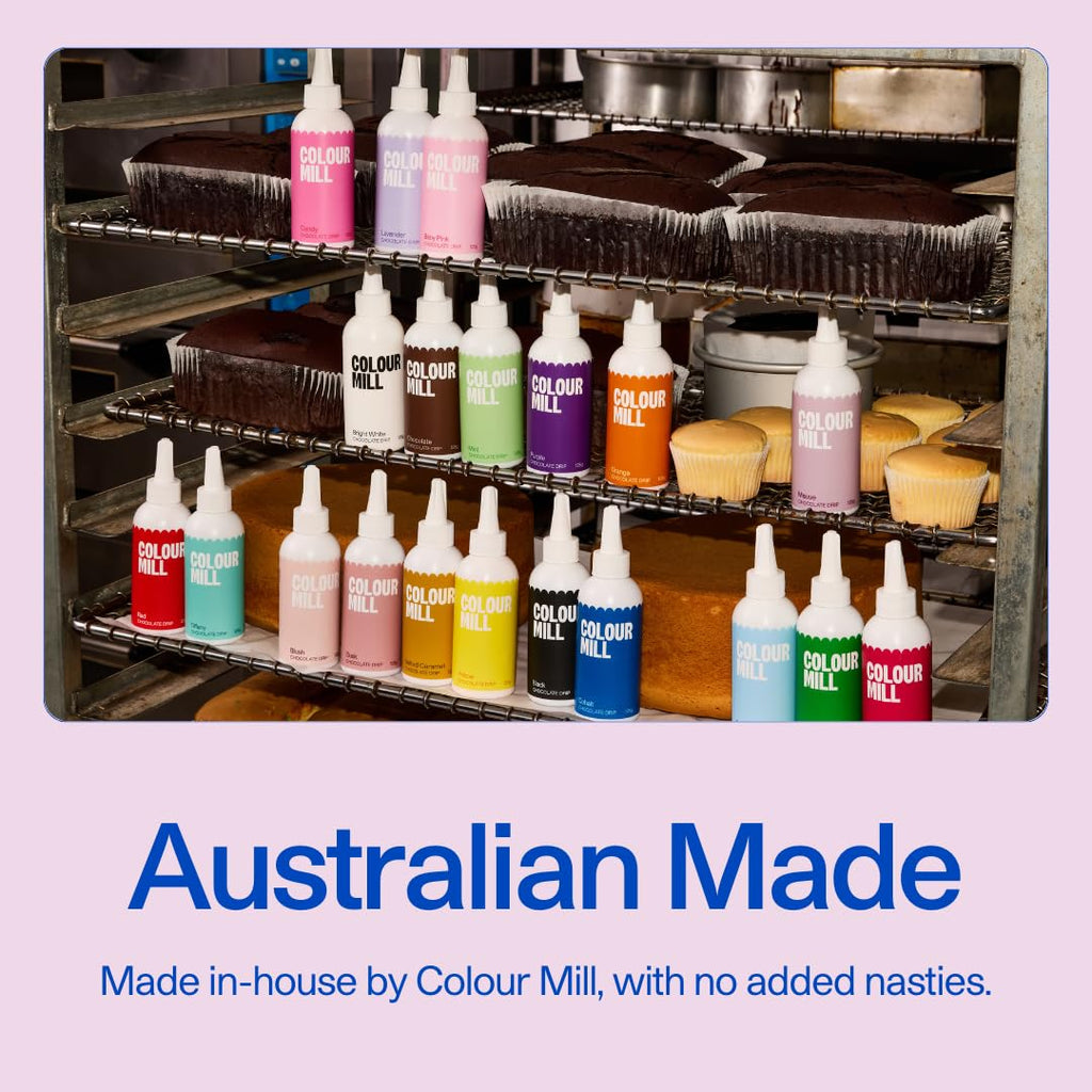 Colour Mill Chocolate Drip Easy-Melt Drizzle for Desserts, 125 Grams Green