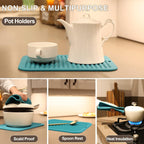 Joyhalo Silicone Trivet Mats Pot Holder Hot Pads Plate Holder Gripper Pad Garlic Peeler Drying Mat Coasters