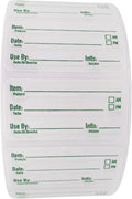 2x1 Dissolvable Food Labels, 500 Label Stickers, Bottle Labels for Storage Bins, Sticker Labels for Food containers, (500, Green)
