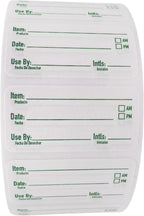 2x1 Dissolvable Food Labels, 500 Label Stickers, Bottle Labels for Storage Bins, Sticker Labels for Food containers, (500, Green)