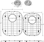 2Pack Sink Protector Grid 13"x16"and 11.2"x14.5", Stainless Steel Sink Protectors for Kitchen Sink, Rust Resistant Sink Grate for Bottom of Kitchen Sink with 2Pack Sink Drain Strainer