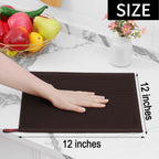 Homaxy 100% Cotton Waffle Weave Kitchen Dish Cloths, Ultra Soft Absorbent Quick Drying Dish Towels, 12 x 12 Inches, 8-Pack, Dark Brown