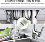 Bonsenkitchen Hand Blender, Immersion Blender with 2 Mixing Speed, 2-In-1 Hand Held Stick Mixer with Beaker for Soups, Smoothies, Sauce, White