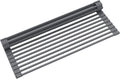 Kraus Multipurpose Over-Sink Roll-Up Dish Drying Rack, Colander and Trivet in Dark Grey, KRM-10DG