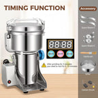 Grain Mill Grinder, 750g Commercial Spice Grinder Electric 2000W Stainless Steel Pulverizer Dry Grinder for Grinding Wheat, Oats, Corn, Pepper, and Coffee Beans – Grinder for Kitchen.
