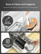 Juicer Machines, Juilist 3" Wide Mouth Juicer Extractor, for Vegetable and Fruit with 3-Speed Setting, 400W Motor, Easy to Clean, Black