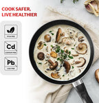 Sunhouse 3-Piece Nonstick Frying Pan Set - 8", 9.5", 11" Aluminum Frying Pan with Non-Stick Coating, PFOA-FREE, Stay-cool Handles - Gas, Ceramic