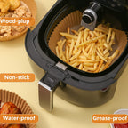 Air Fryer Liner Round,100PCS 6.3 inch Disposable Liners for 2 to 4.9Qt Air Fryer,Unbleached Non-stick Non-leak Airfryer Parchment Paper liner