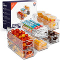 ClearSpace Plastic Pantry Organization and Food Storage Bin – Great Kitchen Organization and Kitchen Storage – Fridge Organizer Bins, Pantry Storage – 6 Pack