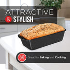 BAKKENMASTER Loaf Pan Set 1-Piece - Deluxe Nonstick Carbon Steel Bakeware for Perfect Bread and Cakes – Dishwasher Safe, Premium Pans for Home Baking