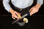Deiss PRO Citrus Zester & Cheese Grater - Parmesan Cheese Lemon, Ginger, Garlic, Nutmeg, Chocolate, Vegetables, Fruits - Razor-Sharp Stainless Steel Blade, Wide, Dishwasher Safe (BLACK)