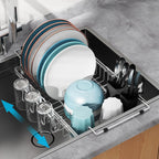 GSlife Expandable in Sink Dish Drying Rack - Capacity Adjustable Stainless Steel Over The Sink Dish Drainer with 2 Cup Holder and Utensil Holder for Kitchen Sink, 10.8"~17.9" L x 14.2" W, Silver