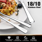 KINGSTONE Silverware Set for 12, 65-Piece Forged 18/10 Stainless Steel Flatware Set, Mirror Finish Cutlery Set Dishwasher Safe for Home, Restaurant, Wedding, Party