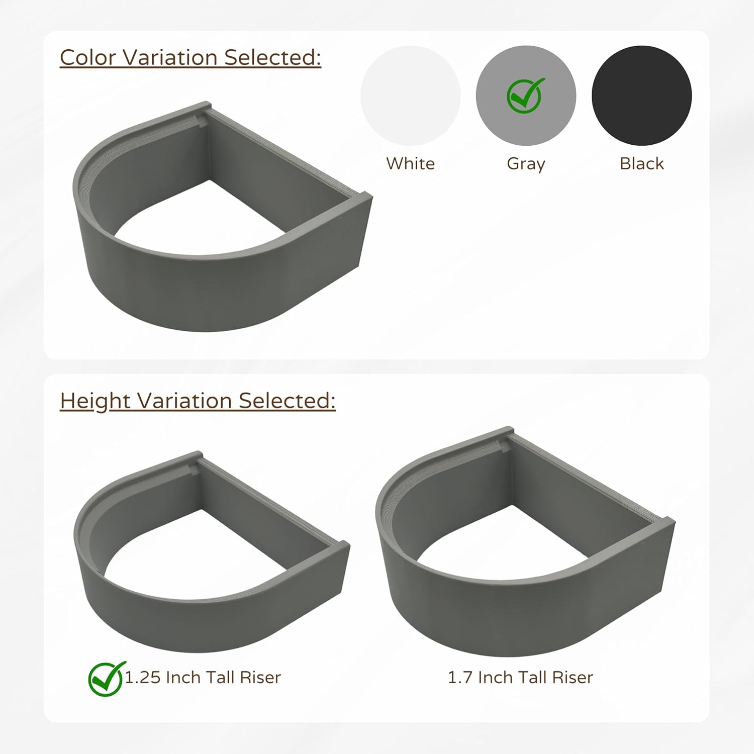 Drip Tray Mug/Cup Riser Made for the Keurig to Reduce Splashes - Riser Only (Gray, K-Slim 1.25 Inches Tall)