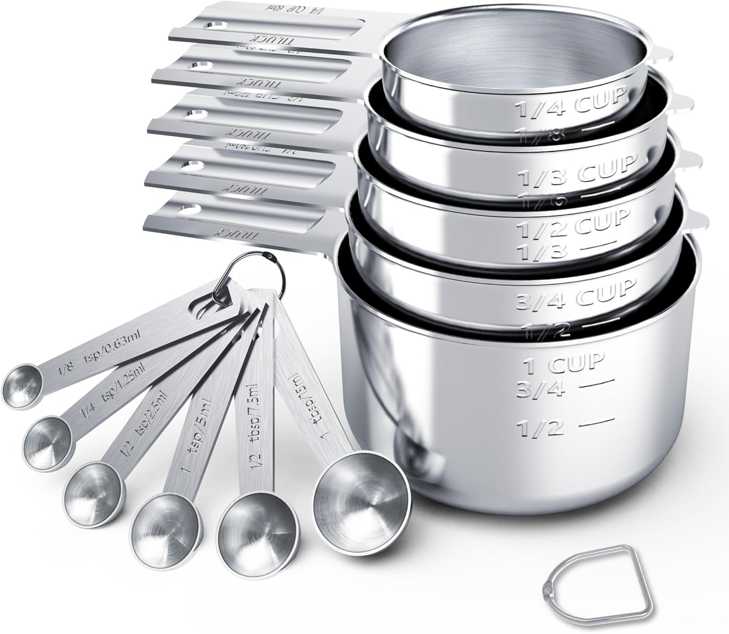 TILUCK Stainless Steel Measuring Cups & Spoons Set, Cups and Spoons,Kitchen Gadgets for Cooking & Baking (11)