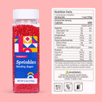 Red Sanding Sugar for Baking Edible Sparkling Sugar Sprinkles Coarse Sugar Crystals for Valentine Cake Decoration Cookie Cupcake Topper Ice Cream Topping Supplies 150g/5.3oz