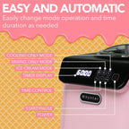 Whynter Ice Cream Maker Machine Automatic 1.28 Qt Upright with Built-In Compressor, LCD Digital Display & Timer, No Pre-Freezing, ICM-128BPS, Black/Pink