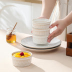 MALACASA Ramekins 4 Oz Oven Safe, Ceramic Creme Brulee Souffle Dishes, Pudding Custard Cups Ramekin For Baking, Small Dipping Sauce Bowls, Set of 4, Microwave and Dishwasher Safe, Arctic White