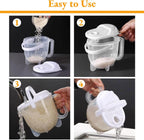 Rice Washer Strainer Bowl, Portable Rice Cleaner Strainer, Kitchen Colander with Handle for Rice, Beans, Grapes and Small Tomatoes
