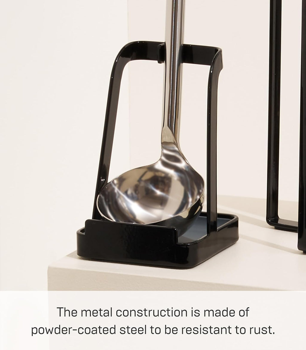 Yamazaki Home Tower Ladle Holder - Lid Stand For Utensils In Kitchen - Steel